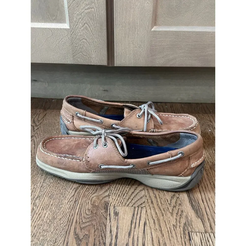 Sperry Top-Sider Authentic Original Leather Boat Shoes Sahara Tan Men's Size 9.5